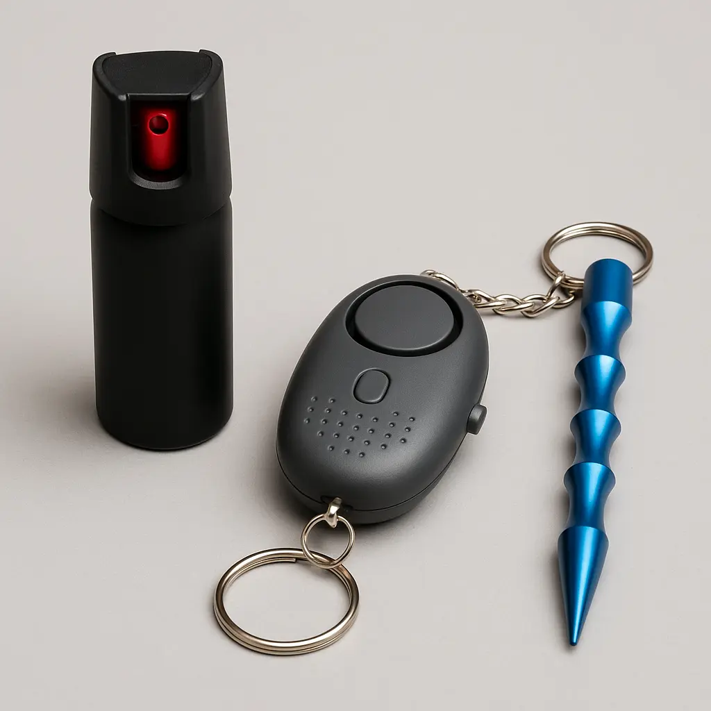 Spray de pimienta, alarma personal y kubotán legal en España 2025